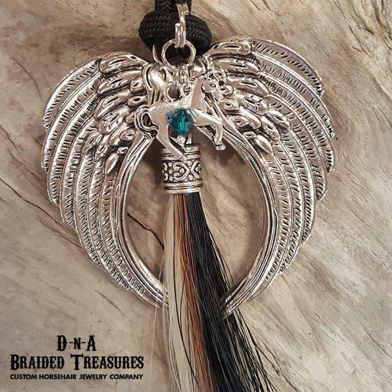 Vertical Horse Hair Pendant — The Treasured Horse