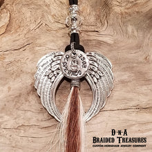 Load image into Gallery viewer, Angel Wing Horsehair Pendant