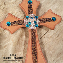 Load image into Gallery viewer, Bling Horsehair Saddle Cross