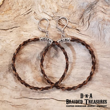 Load image into Gallery viewer, Large Hoop Horsehair Earrings