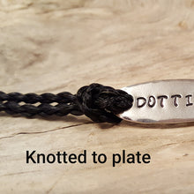 Load image into Gallery viewer, Pewter ID Horsehair Bracelet