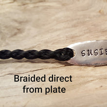 Load image into Gallery viewer, Pewter ID Horsehair Bracelet