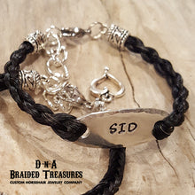 Load image into Gallery viewer, Pewter ID Horsehair Bracelet