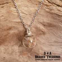 Load image into Gallery viewer, Memorial Globe Horsehair Necklace