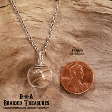 Load image into Gallery viewer, Memorial Globe Horsehair Necklace