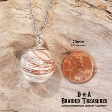 Load image into Gallery viewer, Memorial Globe Horsehair Necklace