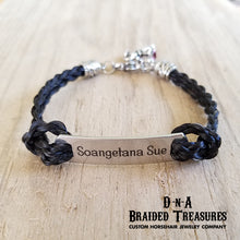 Load image into Gallery viewer, Stainless Steel ID Horsehair Bracelet