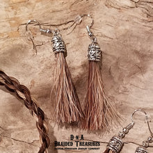 Load image into Gallery viewer, Short Tassel Horsehair Earrings