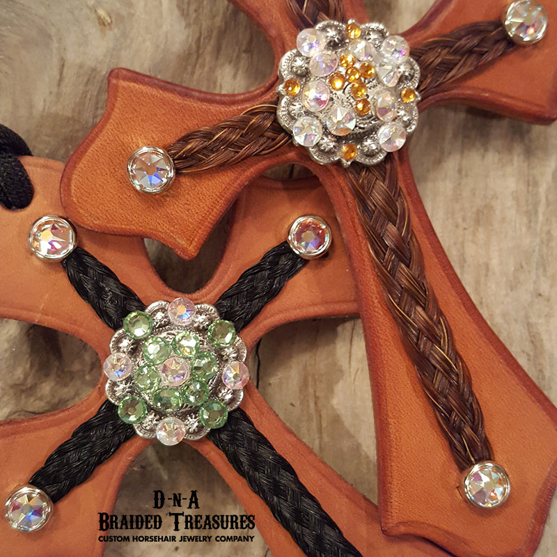 Bling Horsehair Saddle Cross