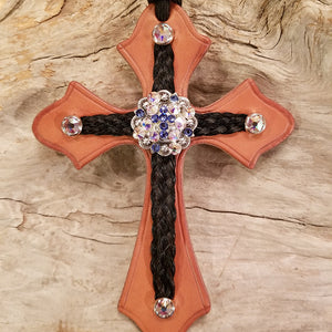 Bling Horsehair Saddle Cross