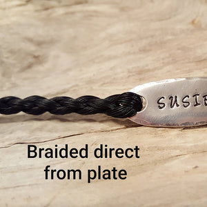 Pewter ID Horsehair Bracelet