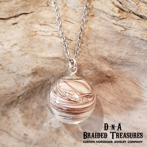 Memorial Globe Horsehair Necklace