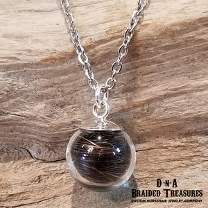 Memorial Globe Horsehair Necklace