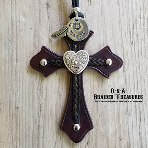 Leather Horsehair Saddle Cross