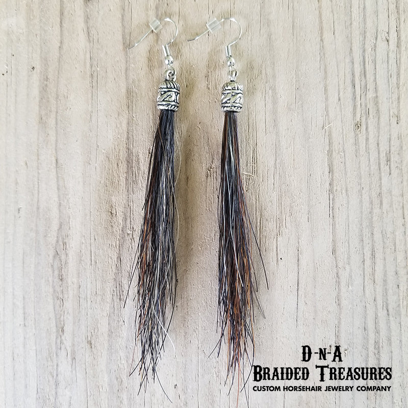 Long Tassel Horsehair Earrings